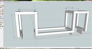 Google Sketchup model of the Halfway frame.