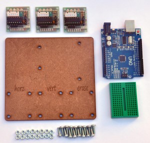 UNO and ULN2003 drivers connect to the board with 16 x M3 10mm screws.