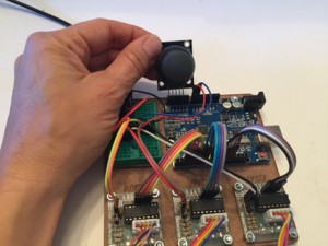 The joystick can connect directly to the Arduino Uno