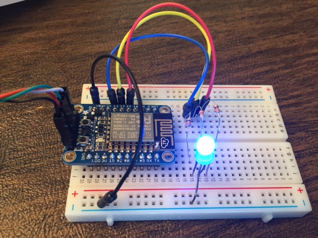 Entering the IoT with CheerLights and Adafruit Huzzah