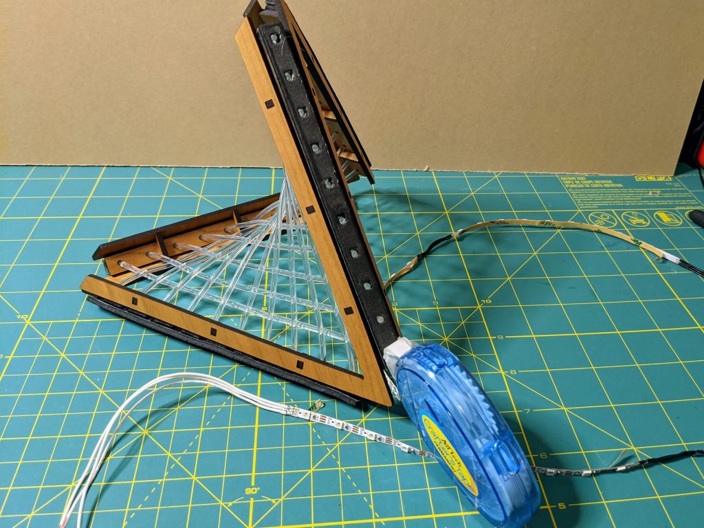 Prepare the frame edge to place the LED strip
