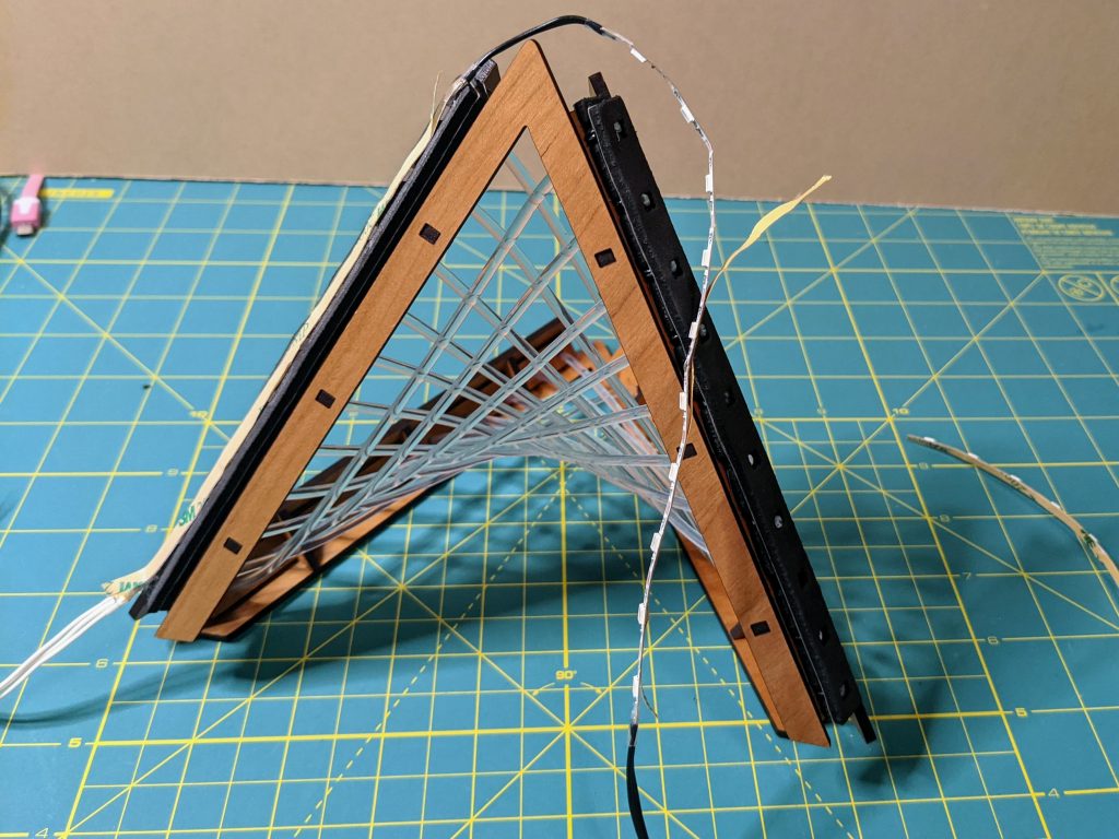 Wrap the LED strips around the frame