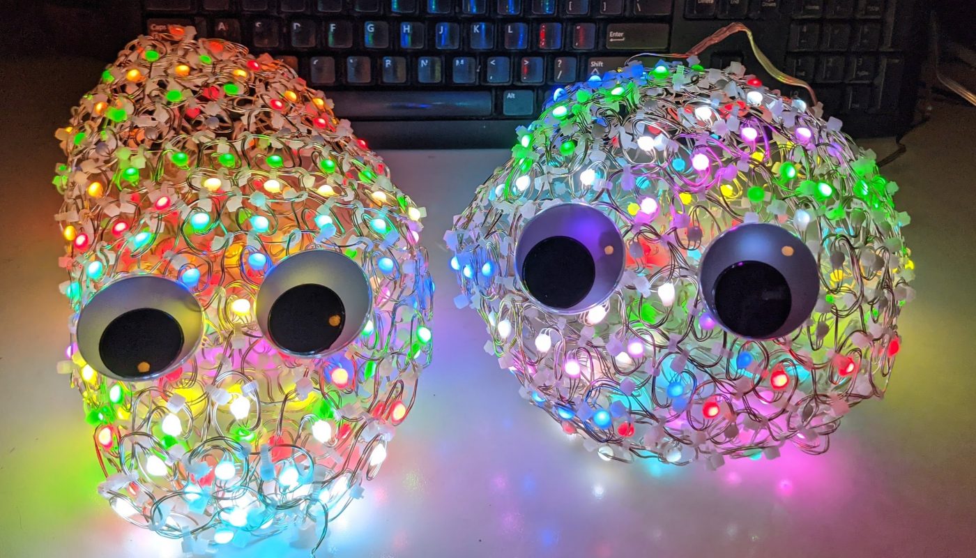 Blobs made from LED string lights